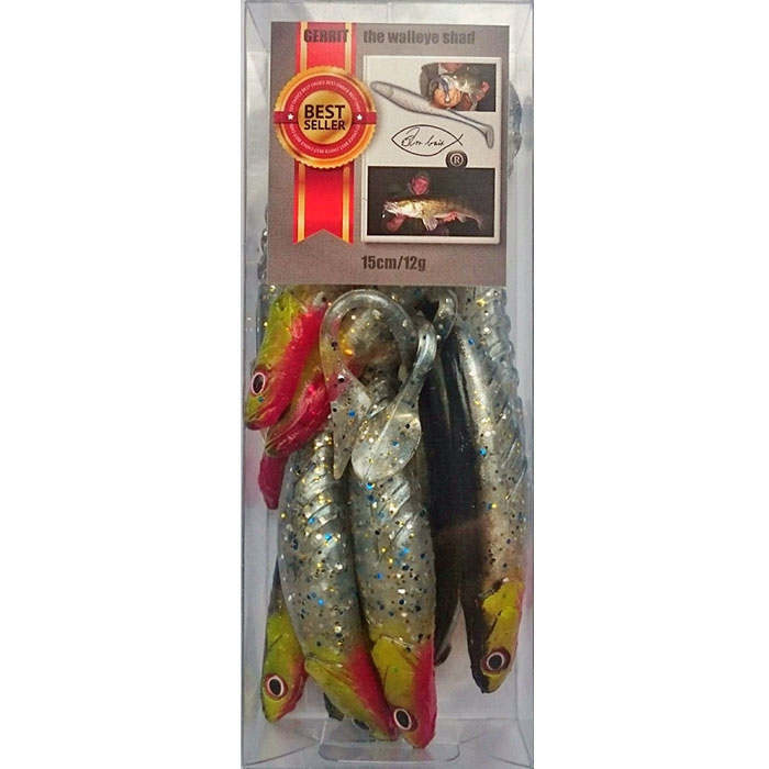 10er Packung GERRIT the walleye shad Farbe Yellow Head